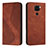 Coque Portefeuille Livre Cuir Etui Clapet H03X pour Xiaomi Redmi 10X 4G Marron