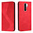 Coque Portefeuille Livre Cuir Etui Clapet H03X pour Xiaomi Redmi 9 Prime India Rouge