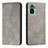 Coque Portefeuille Livre Cuir Etui Clapet H03X pour Xiaomi Redmi Note 10 4G Gris