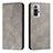 Coque Portefeuille Livre Cuir Etui Clapet H03X pour Xiaomi Redmi Note 10 Pro Max Gris