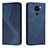 Coque Portefeuille Livre Cuir Etui Clapet H03X pour Xiaomi Redmi Note 9 Bleu