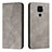 Coque Portefeuille Livre Cuir Etui Clapet H03X pour Xiaomi Redmi Note 9 Gris