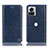 Coque Portefeuille Livre Cuir Etui Clapet H04P pour Motorola Moto Edge 30 Ultra 5G Bleu