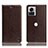 Coque Portefeuille Livre Cuir Etui Clapet H04P pour Motorola Moto Edge 30 Ultra 5G Marron