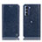 Coque Portefeuille Livre Cuir Etui Clapet H04P pour Motorola Moto Edge S30 5G Bleu