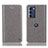 Coque Portefeuille Livre Cuir Etui Clapet H04P pour Motorola Moto Edge S30 5G Gris