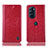 Coque Portefeuille Livre Cuir Etui Clapet H04P pour Motorola Moto Edge X30 5G Rouge