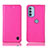 Coque Portefeuille Livre Cuir Etui Clapet H04P pour Motorola Moto G31 Rose Rouge