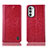 Coque Portefeuille Livre Cuir Etui Clapet H04P pour Motorola Moto G71s 5G Rouge