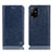 Coque Portefeuille Livre Cuir Etui Clapet H04P pour Oppo F19 Pro+ Plus 5G Bleu