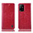 Coque Portefeuille Livre Cuir Etui Clapet H04P pour Oppo F19 Pro+ Plus 5G Rouge