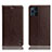 Coque Portefeuille Livre Cuir Etui Clapet H04P pour Oppo Find X3 Pro 5G Marron