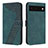 Coque Portefeuille Livre Cuir Etui Clapet H04X pour Google Pixel 6 5G Vert