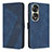 Coque Portefeuille Livre Cuir Etui Clapet H04X pour Huawei Honor 70 Pro 5G Bleu