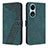 Coque Portefeuille Livre Cuir Etui Clapet H04X pour Huawei Honor X5 Plus Vert