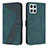 Coque Portefeuille Livre Cuir Etui Clapet H04X pour Huawei Honor X8 4G Vert