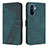 Coque Portefeuille Livre Cuir Etui Clapet H04X pour Huawei Nova Y70 Plus Vert