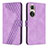 Coque Portefeuille Livre Cuir Etui Clapet H04X pour Huawei P50e Violet