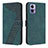 Coque Portefeuille Livre Cuir Etui Clapet H04X pour Motorola Moto Edge 30 Neo 5G Vert