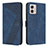 Coque Portefeuille Livre Cuir Etui Clapet H04X pour Motorola Moto G53j 5G Bleu