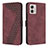 Coque Portefeuille Livre Cuir Etui Clapet H04X pour Motorola Moto G53j 5G Rouge