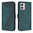 Coque Portefeuille Livre Cuir Etui Clapet H04X pour Motorola Moto G53j 5G Vert