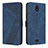 Coque Portefeuille Livre Cuir Etui Clapet H04X pour Nokia C100 Bleu