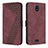 Coque Portefeuille Livre Cuir Etui Clapet H04X pour Nokia C100 Rouge