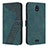 Coque Portefeuille Livre Cuir Etui Clapet H04X pour Nokia C100 Vert