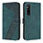 Coque Portefeuille Livre Cuir Etui Clapet H04X pour Sony Xperia 1 V Vert