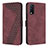 Coque Portefeuille Livre Cuir Etui Clapet H04X pour Vivo Y12A Vin Rouge