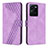Coque Portefeuille Livre Cuir Etui Clapet H04X pour Vivo Y35 4G Violet