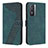 Coque Portefeuille Livre Cuir Etui Clapet H04X pour Vivo Y74s 5G Vert