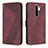 Coque Portefeuille Livre Cuir Etui Clapet H04X pour Xiaomi Poco M2 Vin Rouge