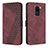 Coque Portefeuille Livre Cuir Etui Clapet H04X pour Xiaomi Redmi Note 9 Vin Rouge