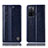 Coque Portefeuille Livre Cuir Etui Clapet H05P pour Oppo A55S 5G Bleu