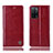 Coque Portefeuille Livre Cuir Etui Clapet H05P pour Oppo A56 5G Rouge