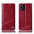 Coque Portefeuille Livre Cuir Etui Clapet H05P pour Oppo Find X3 Pro 5G Rouge