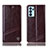 Coque Portefeuille Livre Cuir Etui Clapet H05P pour Oppo Reno6 Pro 5G India Marron