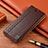 Coque Portefeuille Livre Cuir Etui Clapet H05P pour Samsung Galaxy S22 5G Marron