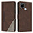 Coque Portefeuille Livre Cuir Etui Clapet H05X pour Realme C12 Marron