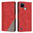 Coque Portefeuille Livre Cuir Etui Clapet H05X pour Realme C25Y India Rouge