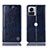 Coque Portefeuille Livre Cuir Etui Clapet H06P pour Motorola Moto Edge 30 Ultra 5G Bleu