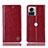 Coque Portefeuille Livre Cuir Etui Clapet H06P pour Motorola Moto Edge 30 Ultra 5G Rouge