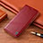 Coque Portefeuille Livre Cuir Etui Clapet H06P pour Motorola Moto G Play Gen 2 Rouge