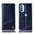 Coque Portefeuille Livre Cuir Etui Clapet H06P pour Motorola Moto G41 Bleu