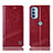Coque Portefeuille Livre Cuir Etui Clapet H06P pour Motorola Moto G41 Rouge