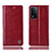 Coque Portefeuille Livre Cuir Etui Clapet H06P pour Oppo A93s 5G Rouge