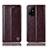 Coque Portefeuille Livre Cuir Etui Clapet H06P pour Oppo A95 5G Marron