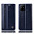 Coque Portefeuille Livre Cuir Etui Clapet H06P pour Oppo F19 Pro+ Plus 5G Bleu